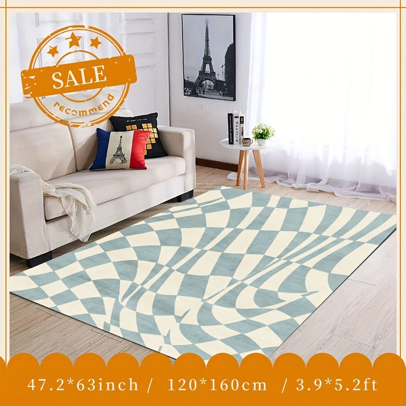 Large Geometric Area Rugs Soft Carpet for Living Rooms - Washable & Anti Slip