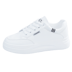 Women's Platform Skate Shoes Height Increasing Lace Up Non Slip Sneakers