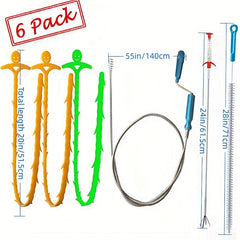 Four Claw Pipe Dredger Set Clog Remover Tool for Drain Cleaning