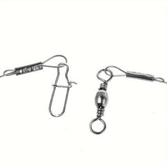 10pcs Steel Wire Swivel Snap Fishing Leader