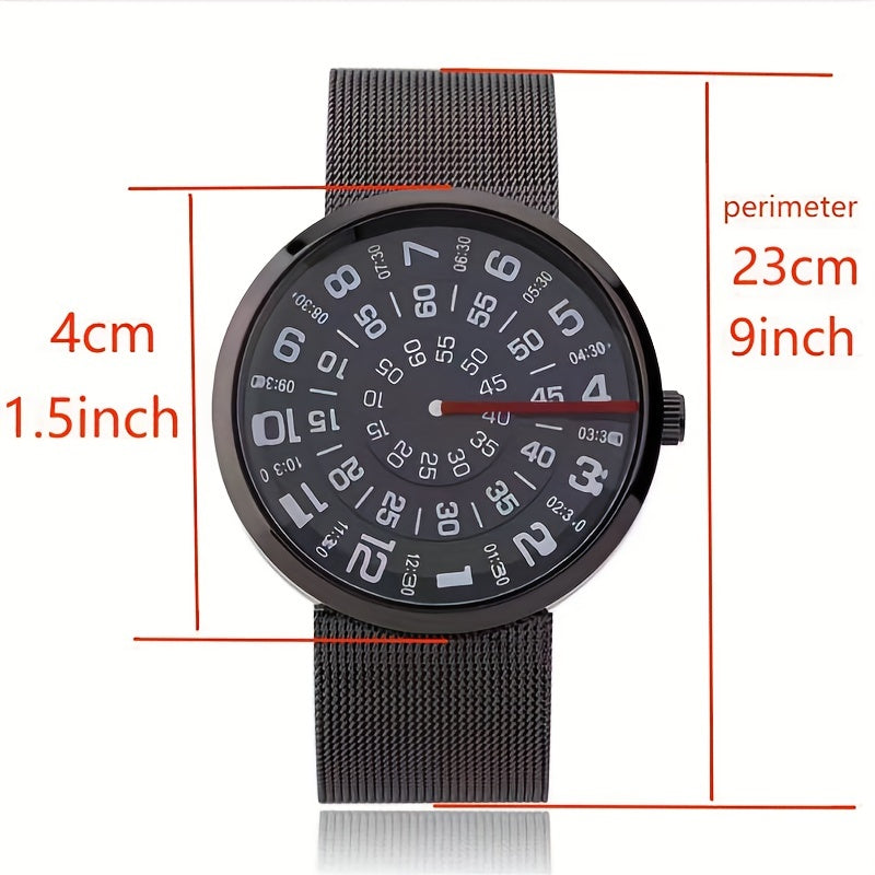 Casual Round Pointer Quartz Watch for Women and Men