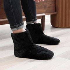 Men's Soft Plush Cozy Booties House Slippers Anti-skid Shoes
