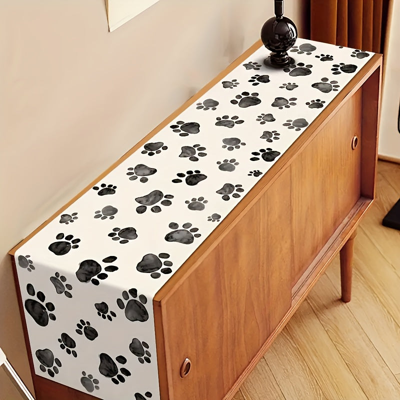 Dog Paw Print Table Runner for Birthday Parties & Home Decor