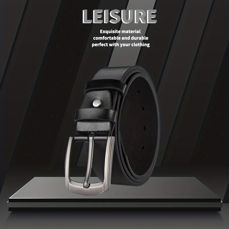Men's PU Leather Business Belt for Dress Pants