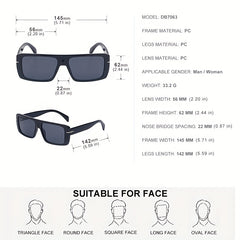Vintage Square Sunglasses UV Protection Small Frame
