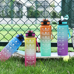 32oz Leak Proof Plastic Straw Water Bottle for Fitness and Travel