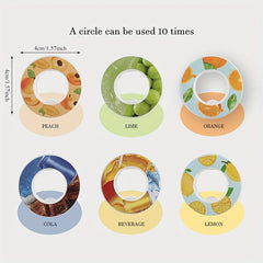 Fruit Flavored Drink Rings - 0 Sugar 0 Card - 3pcs & 6pcs Options