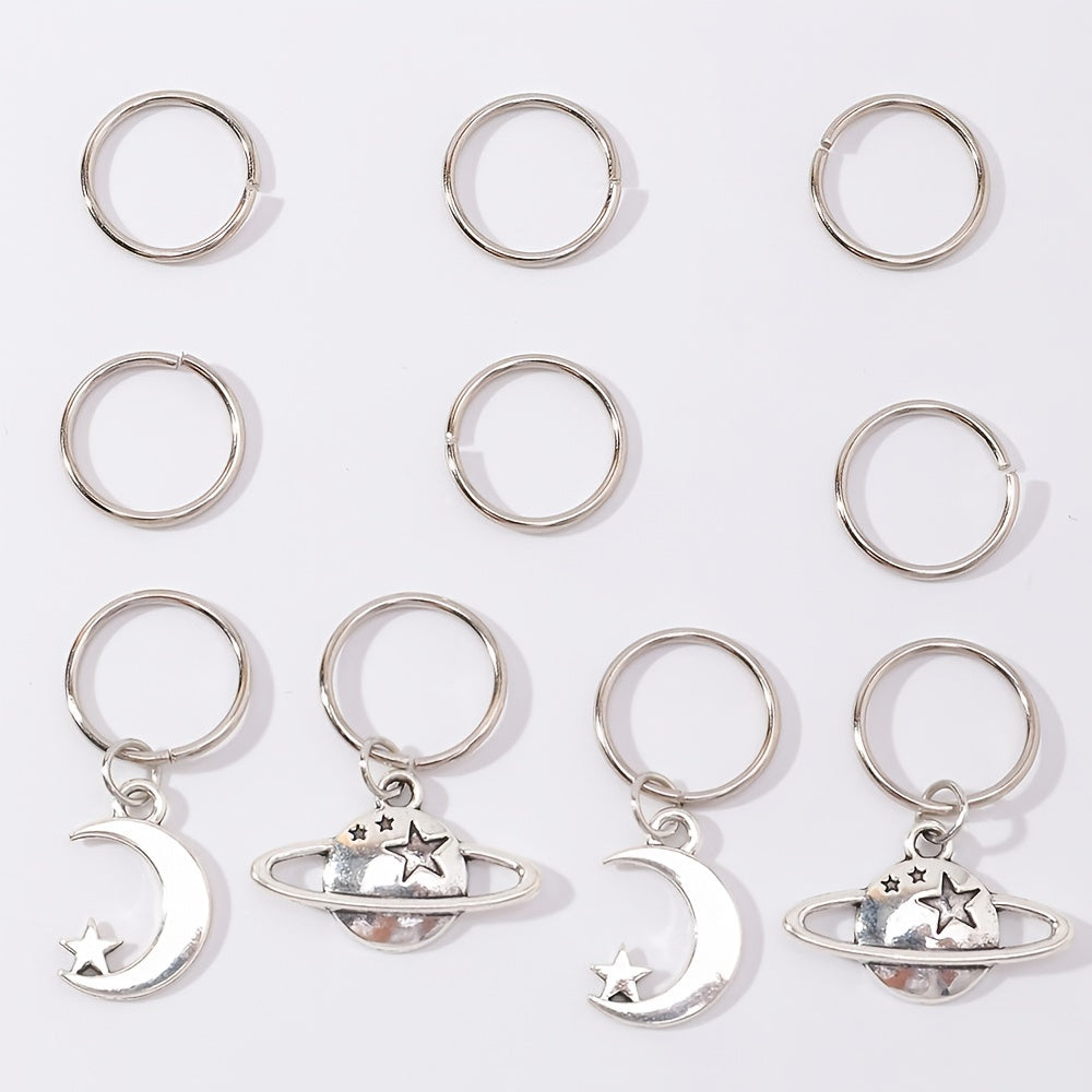 10pcs Planet Moon Hair Clips for Girls