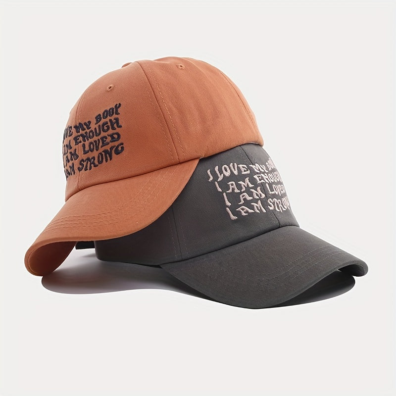 Unisex Adjustable Baseball Cap Sunshade Breathable Outdoor Sport Letter Embroide