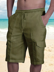 Men's Drawstring Cargo Shorts for Summer