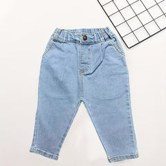 Girls Loose Fit Denim Pants Casual Jeans For Kids