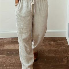 Minimalist Drawstring Wide Leg Pants Women