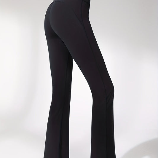 Women's Bootcut Solid Yoga Fitness Running Pants