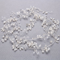 Bridal Pearl Braided Hairband Wedding Dress Accessories
