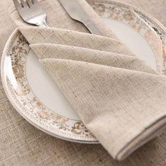 6pcs Beige Linen Napkins for Restaurant and Hotel Decor