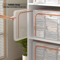 Transparent Clothes Storage Box Foldable Clothes Blanket Organizer Waterproof