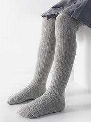Girls Ribbed Cotton Pantyhose Soft Stretch Tights Leggings Pants