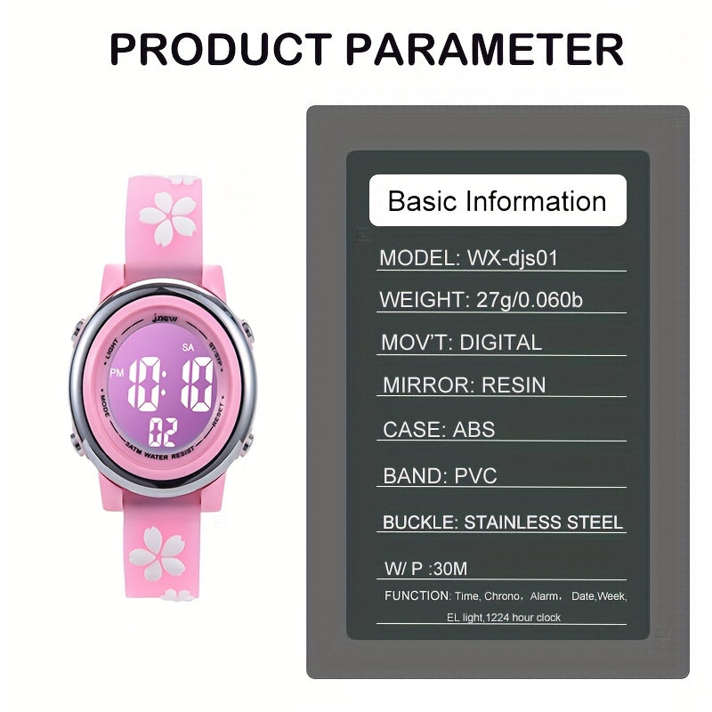 Kids Unicorn Girls Watch Toddler Digital Watch with 7 Lights