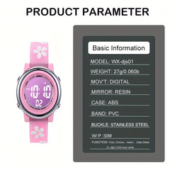 Kids Unicorn Girls Watch Toddler Digital Watch with 7 Lights