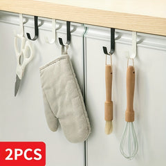 2pcs Stainless Steel Cabinet Door Hook for Bathroom and Kitchen Storage