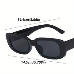 Rectangular Frame Sunglasses Hip Hop Street Style Eyewear