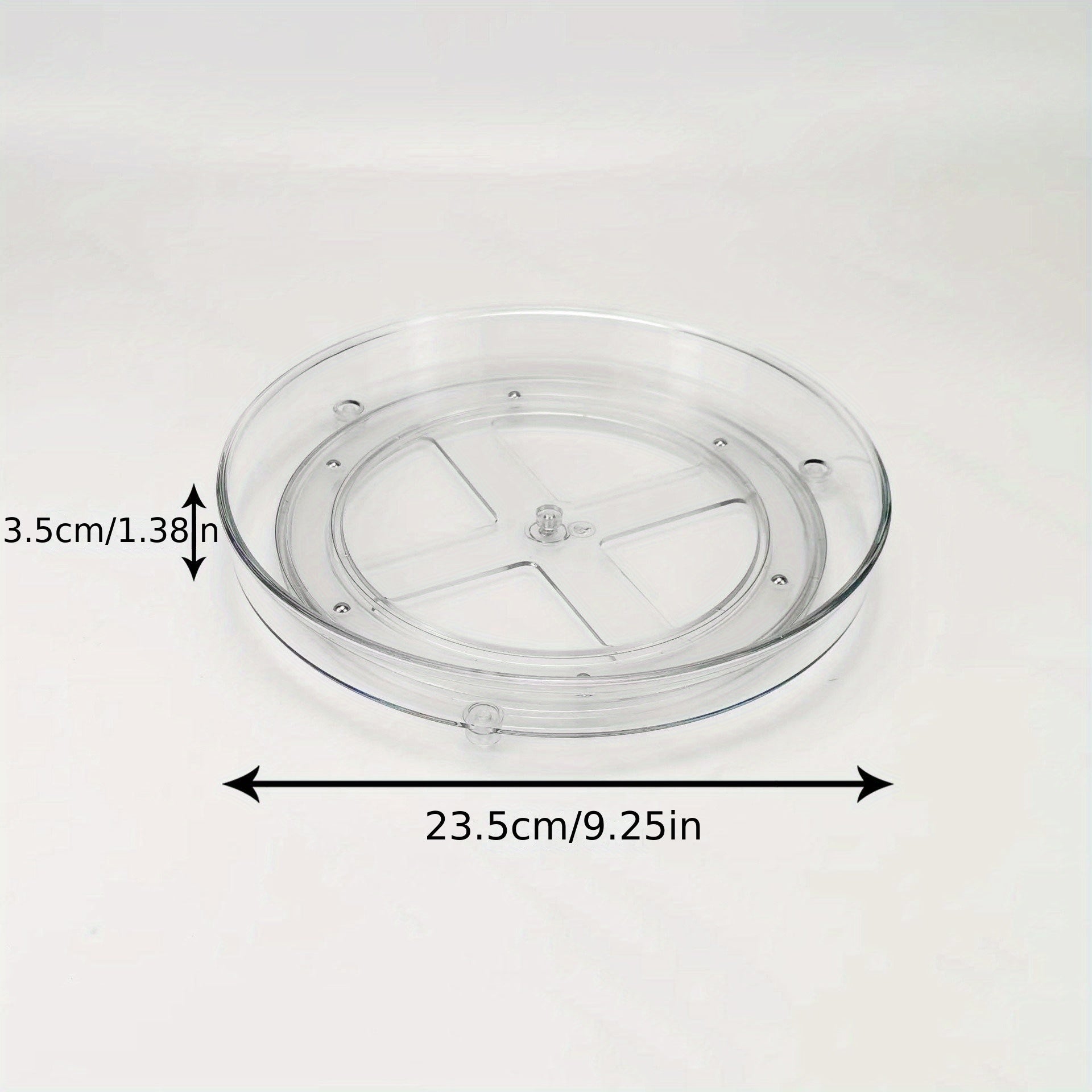 1pc 1 2 3 Layer 25 4 Cm Clear Non Skid Lazy Susan Organizers Turntable Rack