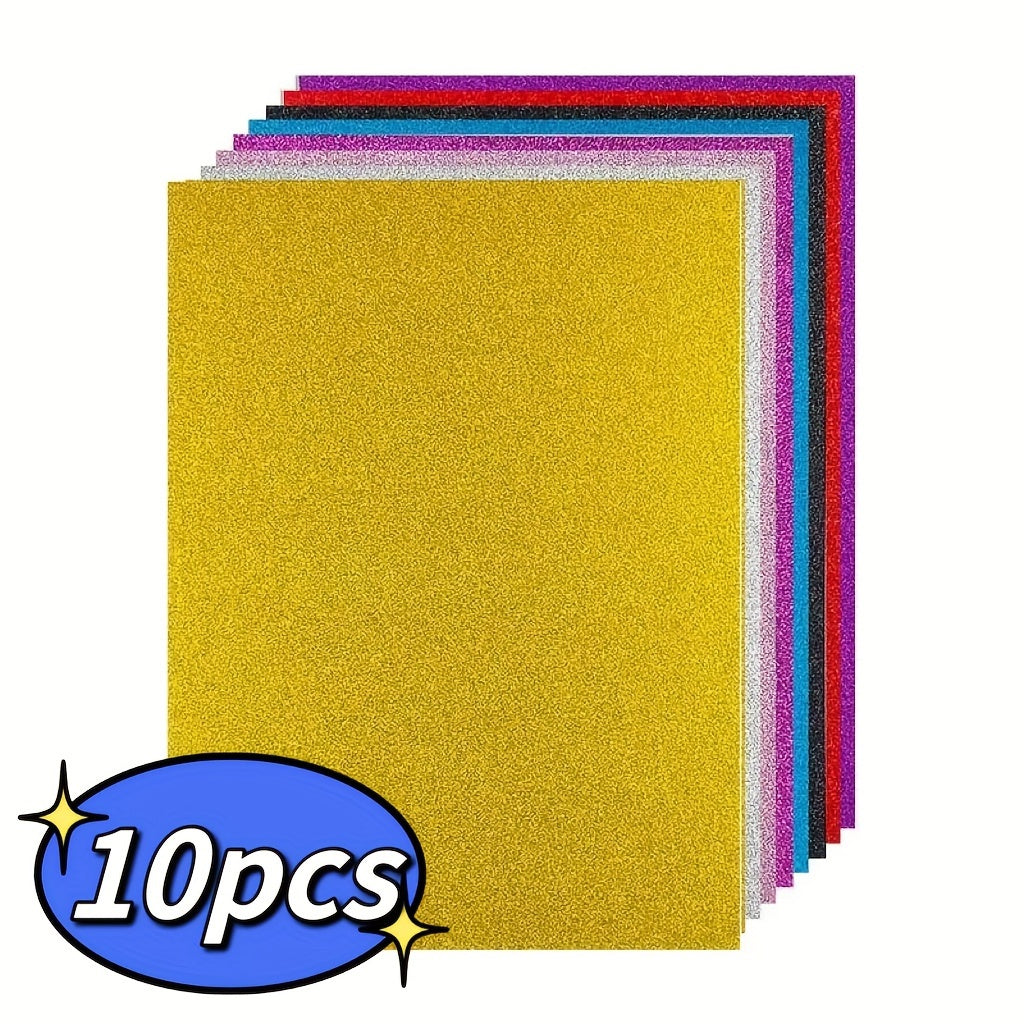 Glitter Paper Cardstock 250gsm 10 Sheets A4 Colored Glitter & Foil Card