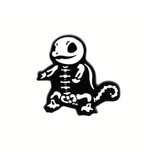 Skeleton Turtle Enamel Pin for Men
