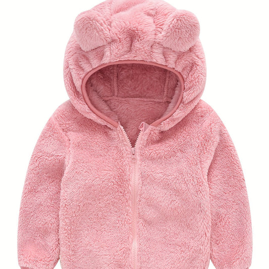 Toddler Fleece Jacket Baby Boys Girls Hooded Outwear Fall Winter Clothing