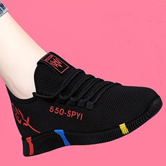 Women's Print Mesh Breathable Running Shoes Lightweight Travel Sport Shoes