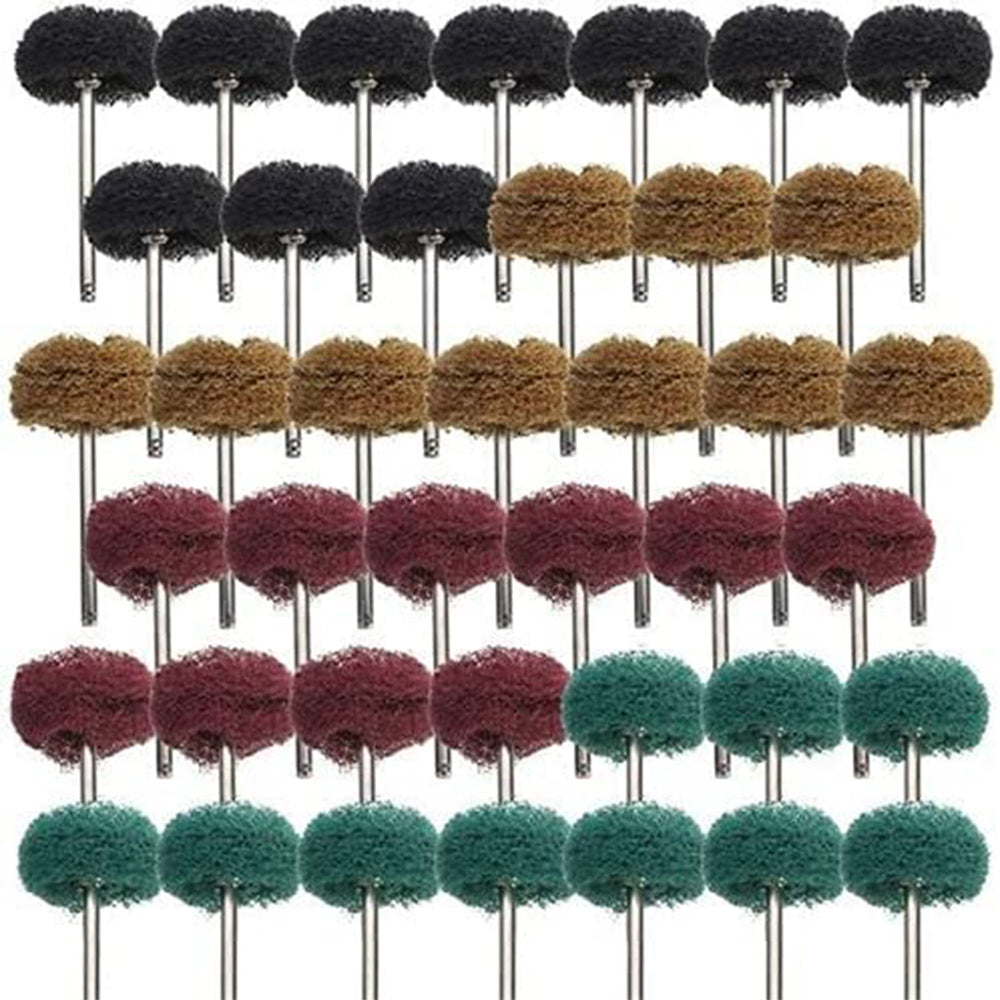 48pcs Mini Buffing Wheel Scouring Pad for Rotary Tool Grit 120 180 320 400