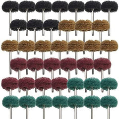 48pcs Mini Buffing Wheel Scouring Pad for Rotary Tool Grit 120 180 320 400