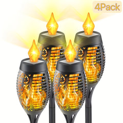 4 Pack Solar Torch Lamp Halloween IP65 Waterproof Garden Decor