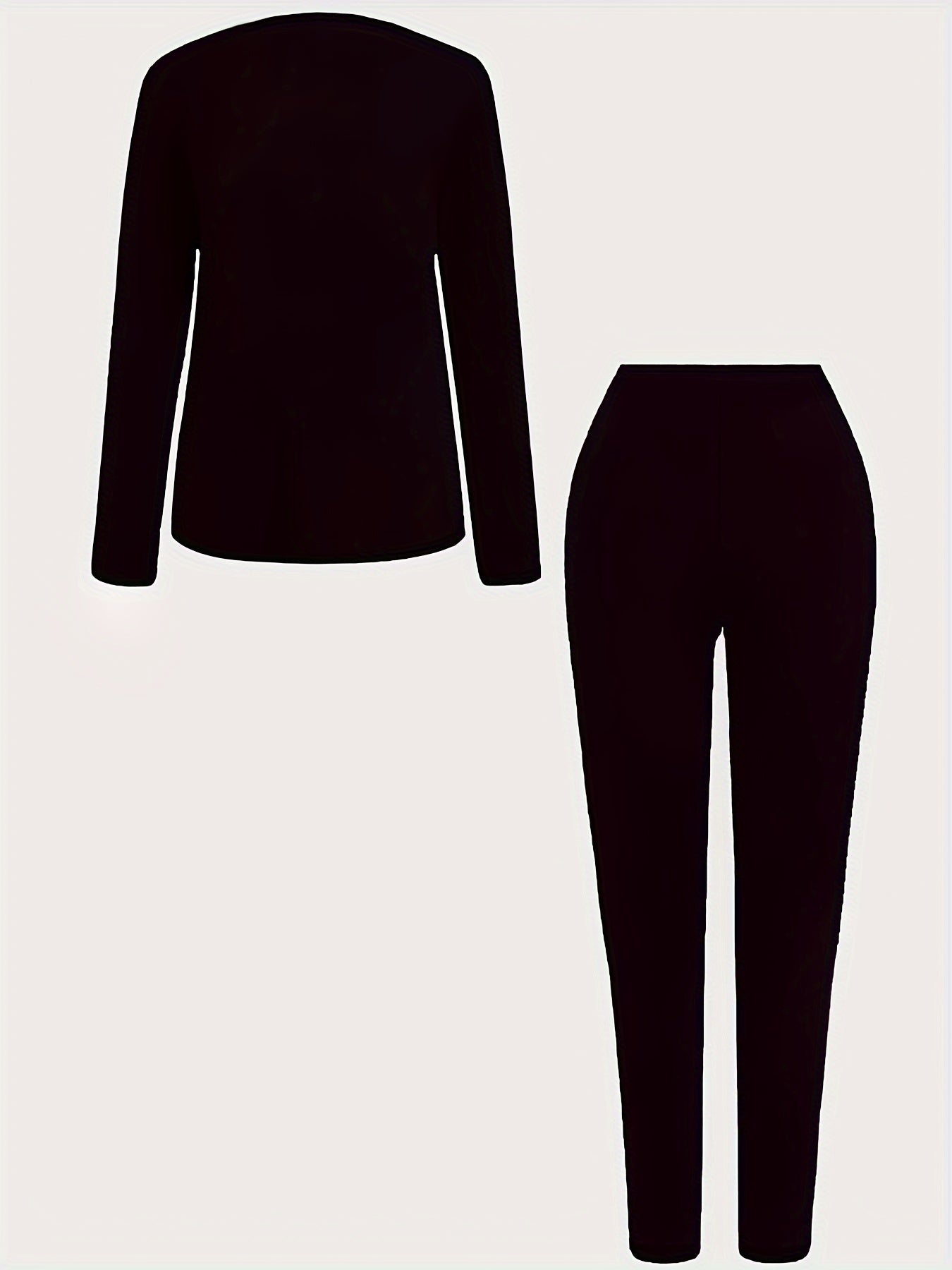 Cartoon Figure Top & Leggings Set Plus Casual 2PC