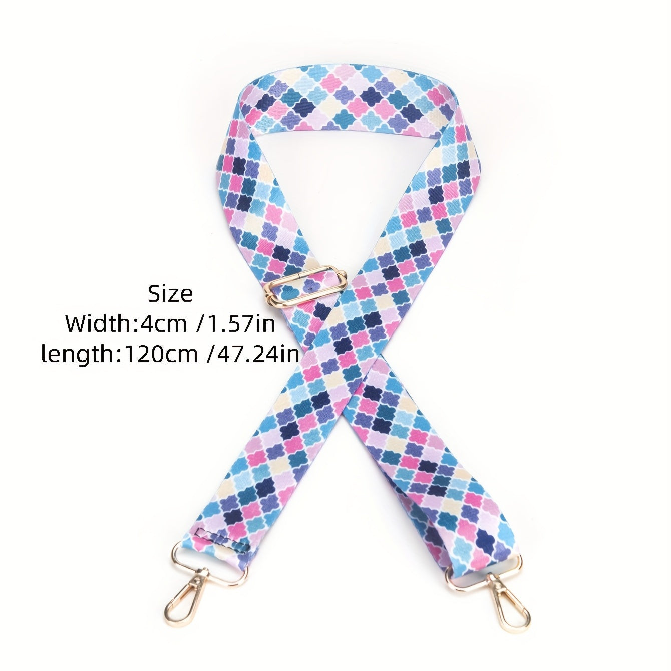 Floral Pattern Adjustable Shoulder Strap Colorful Purse Strap