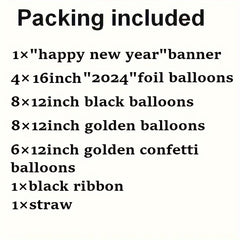 29pcs New Year Party Balloon Decoration Set