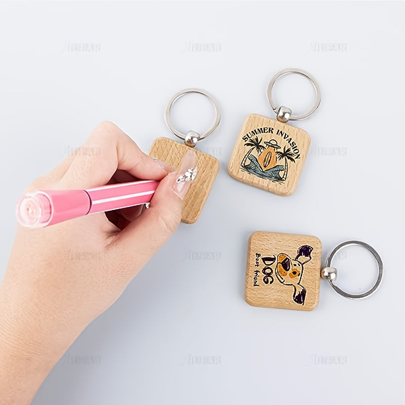 Wooden Key Ring Manufacturer Beech Primary Keychain Craft Small Gift