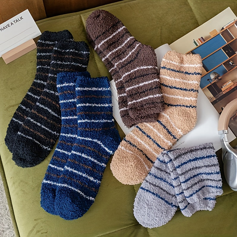 5pairs Winter Fuzzy Warm Socks Coral Fleece Socks