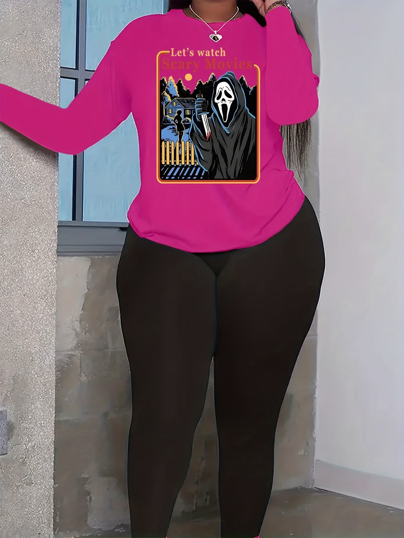 Women's Plus Size Halloween 2 Piece Set