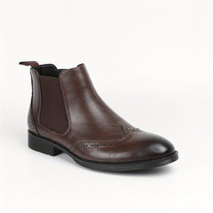 Men's Brogue Chelsea Boots Casual Shoes