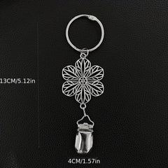 Vintage Flower Hollo Out Metal Hat Clip for Women