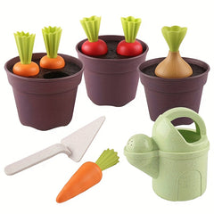 KIDNOAM Kids Beach Toys Set - Sand Radish Potting Farm Play House Set