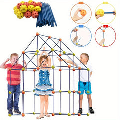 Fort Construction Tent Building DIY Mosaic Toy for Kids