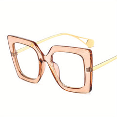 Women Oversized Square Cat Eye Glasses Vintage Retro Eyeglasses