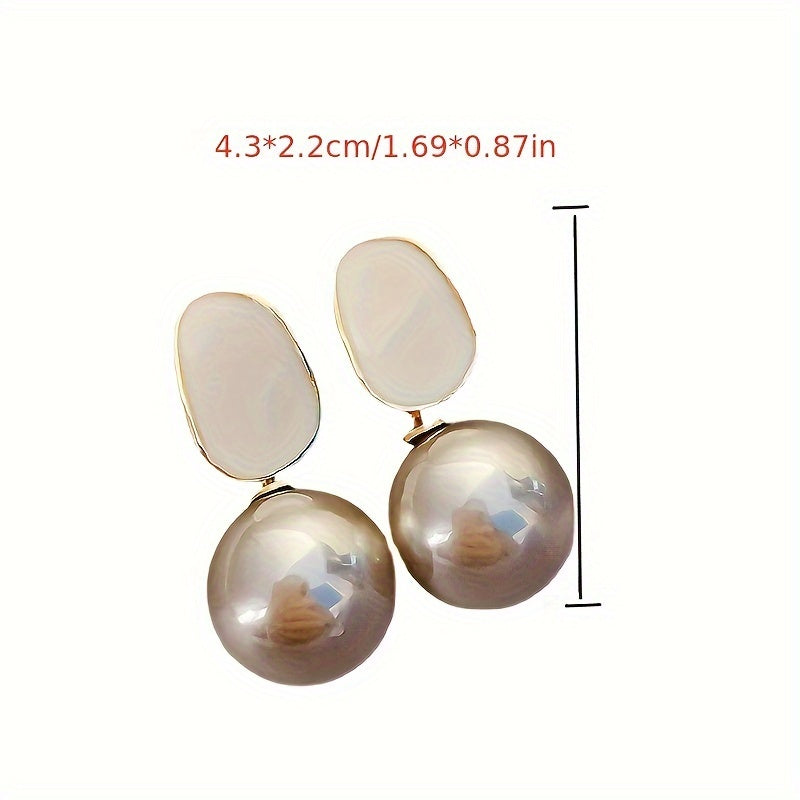 Faux Pearl Earrings Retro Party Jewelry Holiday Gift For Women