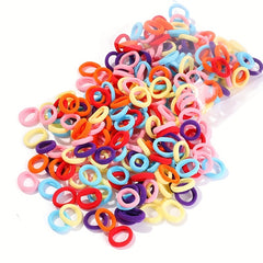 100pcs Colorful Hair Ties Ponytail Holders Set for Baby Girls