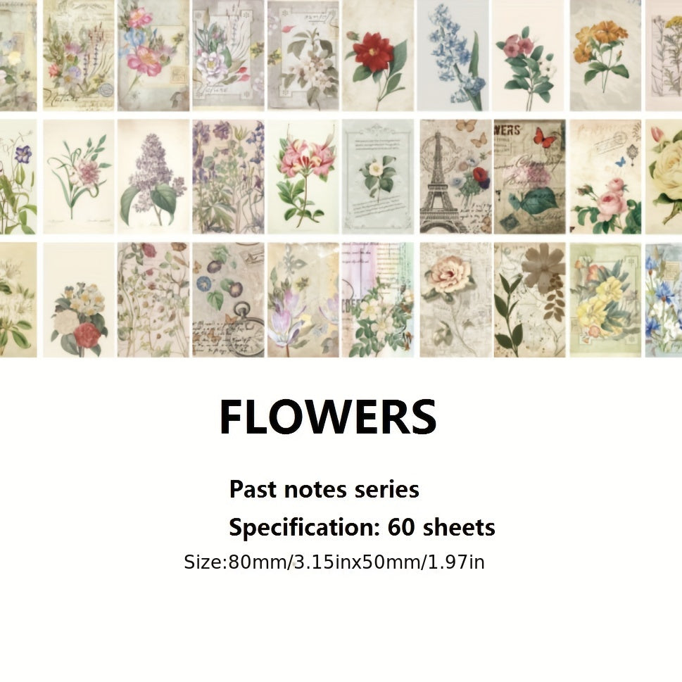 Past Notes Series Journal Diary Paper 60pcs