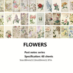 Past Notes Series Journal Diary Paper 60pcs