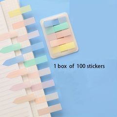 1pc 100 Morandi Index Stickers Bookmarks Marking Stickers Sticky Memo N Times