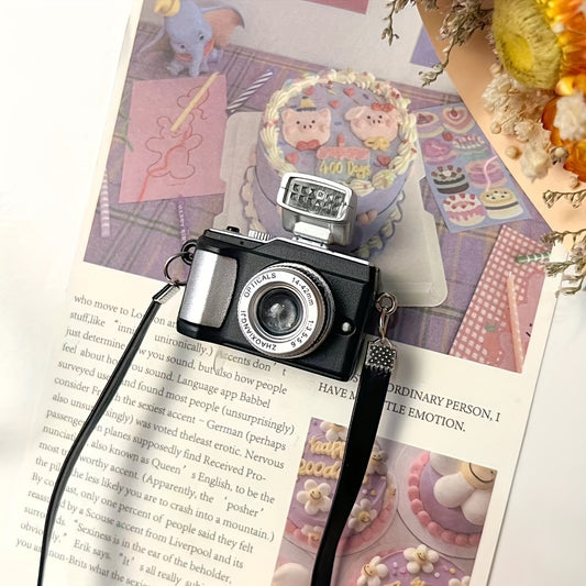 Vintage Camera w/ Strap Dollhouse Decor Accessory for Dolls